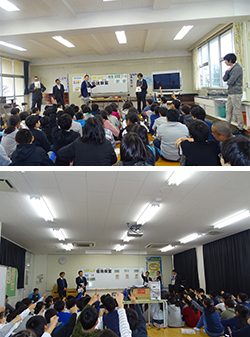 青年部会が市内小学校で租税教室を開催